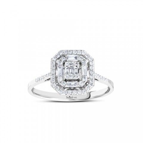 0.40 ct. Pırlanta Baget Yüzük