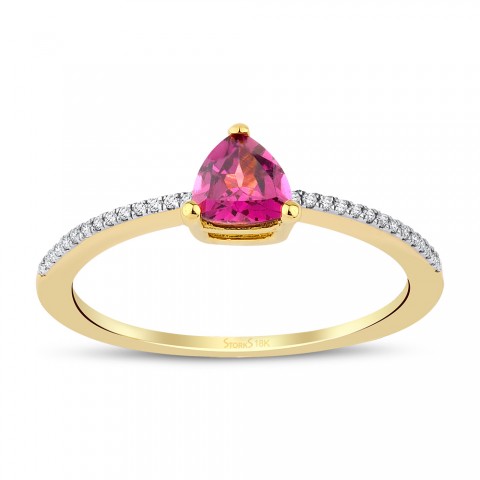 0.55 ct. Pırlanta Turmalin Yüzük