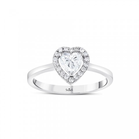 0.65 ct. Pırlanta Kalp Yüzük