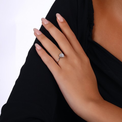 0.65 ct. Pırlanta Kalp Yüzük