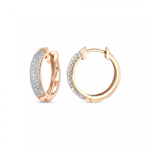 0.68 ct. Pırlanta Halka Küpe