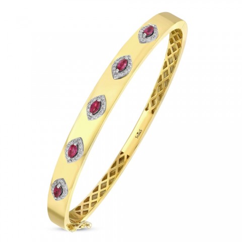 0.76 ct. Pırlanta Doğal Yakut Bileklik