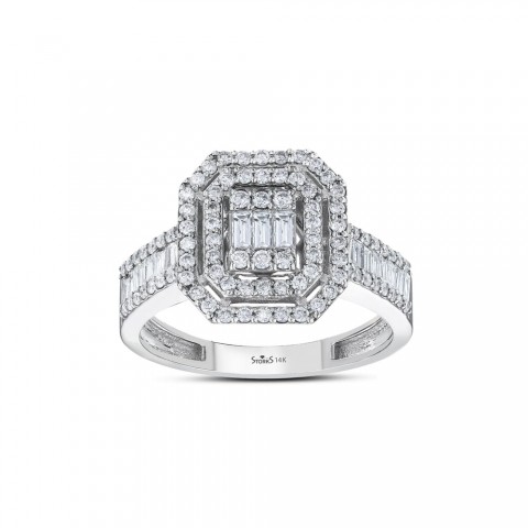 0.85 ct. Pırlanta Cherry Baget Yüzük
