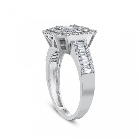 0.85 ct. Pırlanta Cherry Baget Yüzük