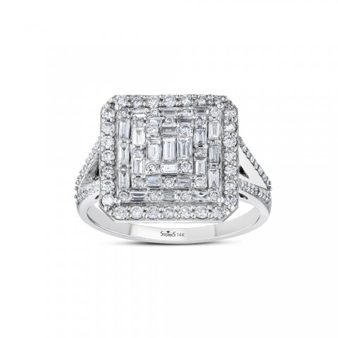 1.00 ct. Pırlanta Cherry Baget Yüzük
