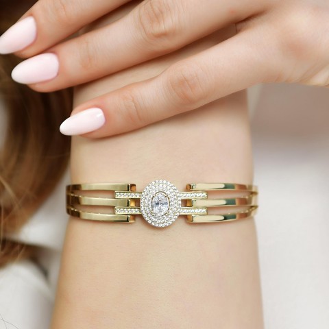 14 Ayar Altın Baget Kelepçe Bilezik 14 Ayar Altın Baget Kelepçe Bilezik