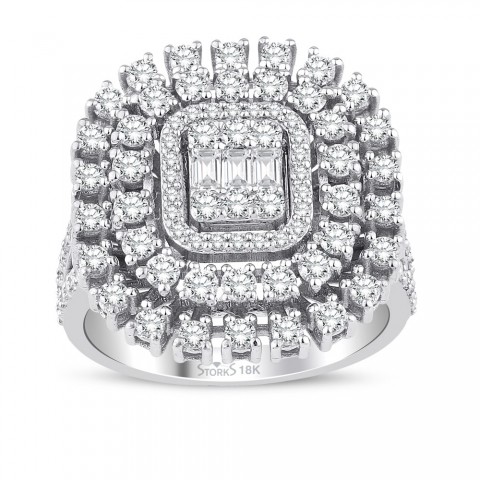 1.43 ct. Pırlanta Baget Yüzük