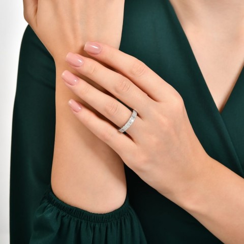 1.48 ct. Pırlanta Cherry Baget Tamtur Yüzük