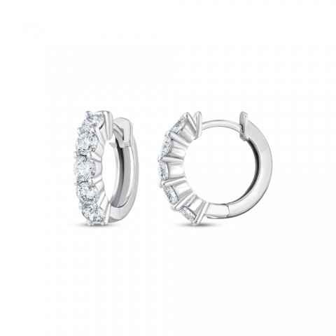 1.56 ct. Pırlanta Halka Küpe
