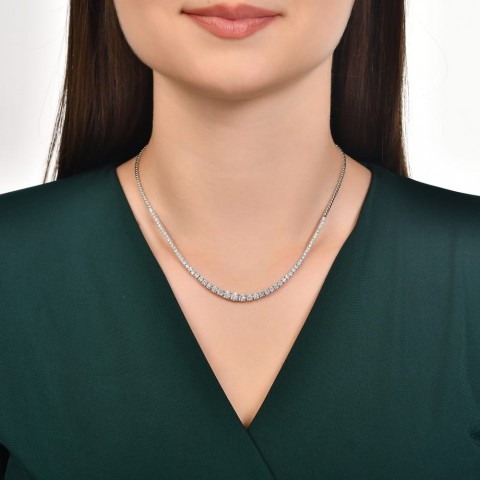 3.88 ct. Pırlanta Suyolu Kolye